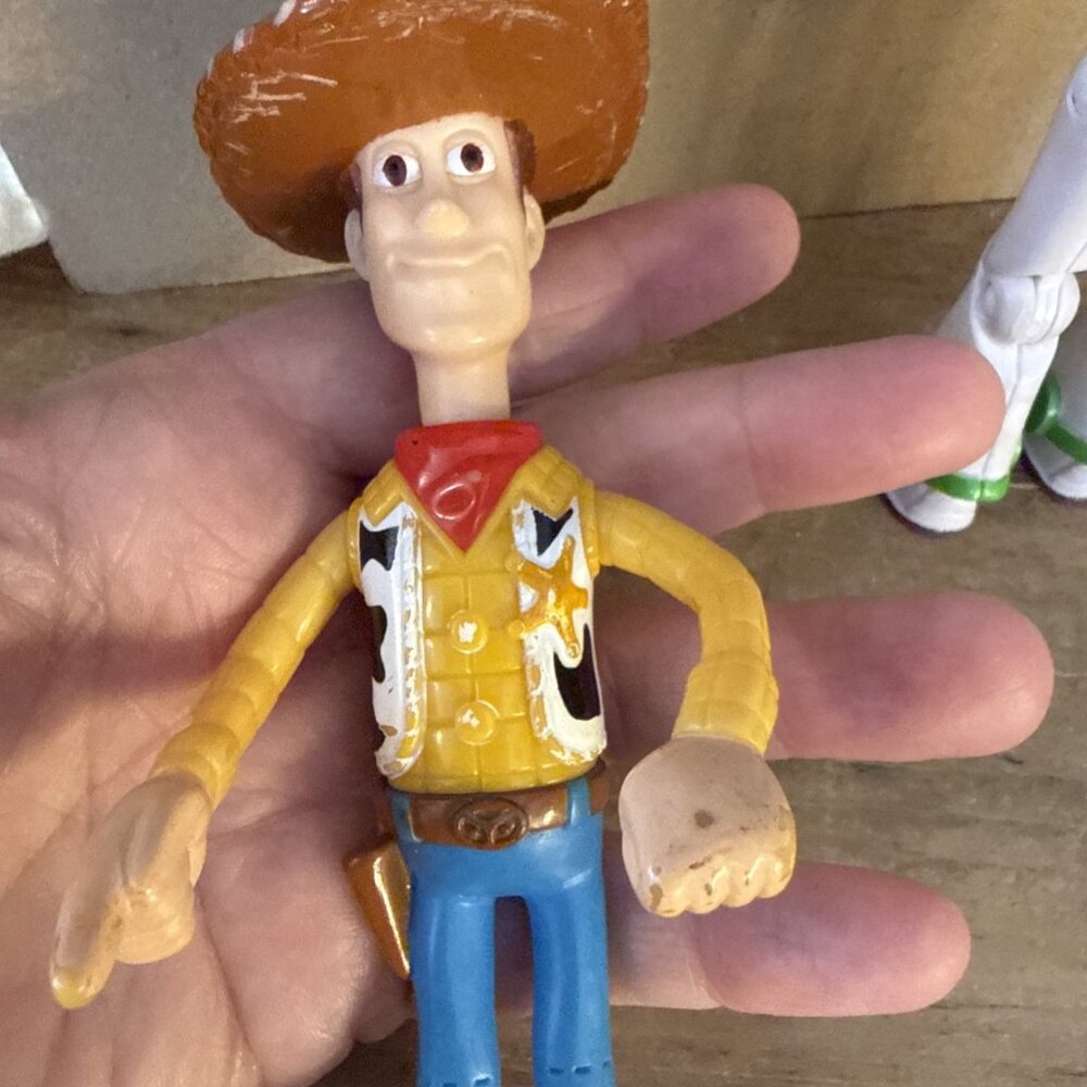 Vintage 1999 McDonalds Toy Story Woody Plus Buzz 5” Figures Action Movements - Picture 5 of 10